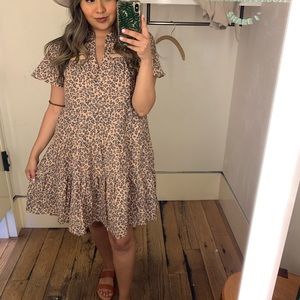 Anthropologie tiered shirt dress